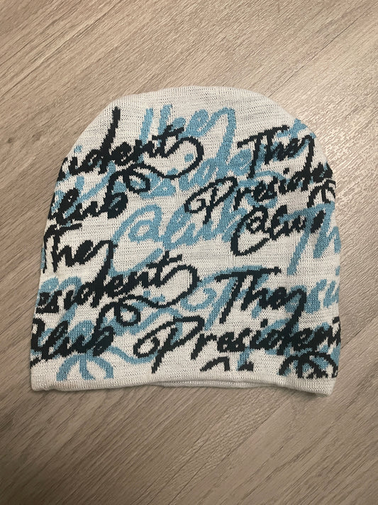 WHITE/UNC/BLACK ALL OVER BEANIE
