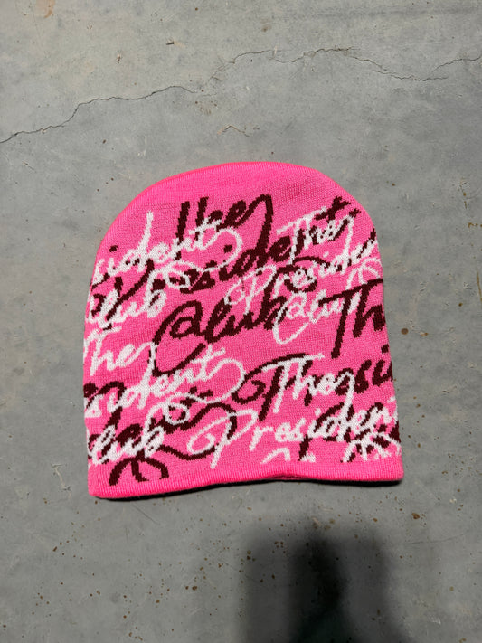 PINK ALL OVER BEANIE