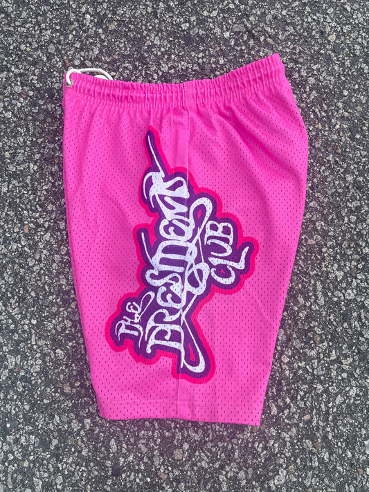 PINK GYM SHORTS