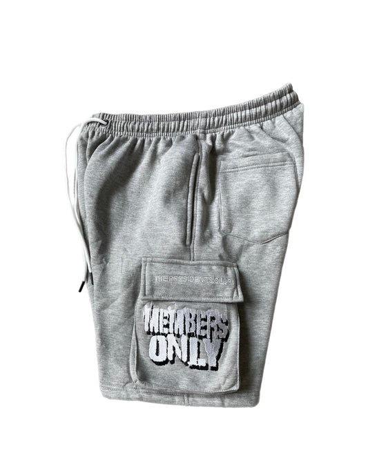 GREY MEMBER ONLY SHORTS