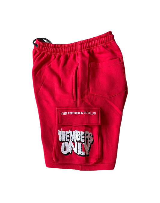 RED MEMBER ONLY SHORTS